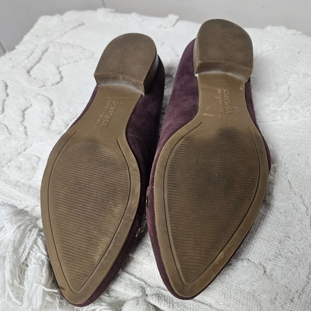 Sonoma Womens Flats Size‎ 9 Office Church Work Suede Business Comfortable